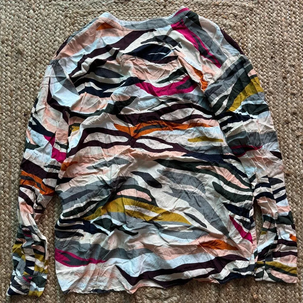 Seidensticker Multicolor Abstract Print Blouse Size 40 New Without Tags 🎨 - Picture 6 of 8